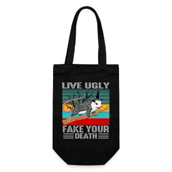 Opossum - Gift Bag for Bottles - black - Front