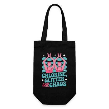 Synchronschwimmen Kunstschwimmen Wassersport - Geschenkbeutel für Flaschen - Schwarz - Vorne
