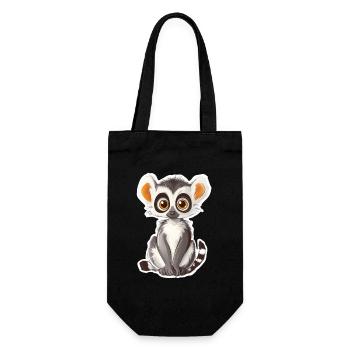 lemur - Gift Bag for Bottles - black - Front