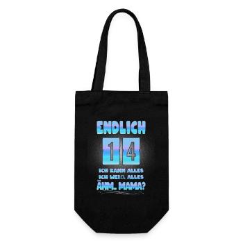 14e anniversaire, cadeau d'anniversaire pour 14 ans - Sac à bouteille - noir - Devant