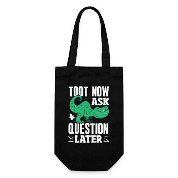 Public Fart Funny Inappropriate - Gift Bag for Bottles - black - Front