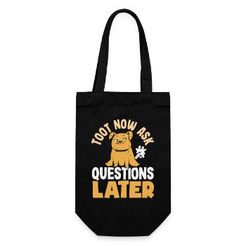 Public Fart Funny Inappropriate - Gift Bag for Bottles - black - Front