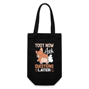 Public Fart Funny Inappropriate - Gift Bag for Bottles - black - Front