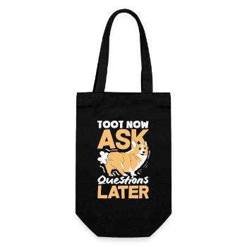 Public Fart Funny Inappropriate - Gift Bag for Bottles - black - Front