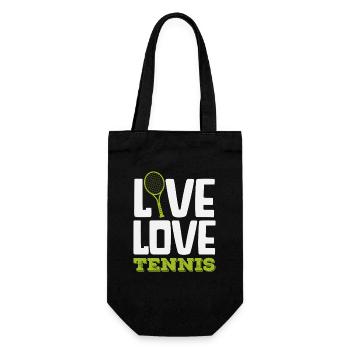 Conception de joueur de tennis Live Love - Sac à bouteille - noir - Devant