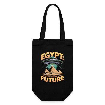  Ägypten Egypt Where The Past Meets The Future - Geschenkbeutel für Flaschen - Schwarz - Vorne