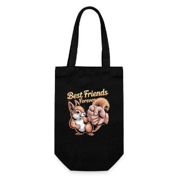 Best Friends Forever Squirrel Fistbump - Gift Bag for Bottles - black - Front