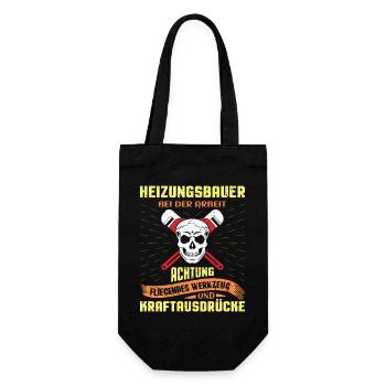 Heating Engineer Heating Construction Plumber Plumber - Gift Bag for Bottles - black - Front