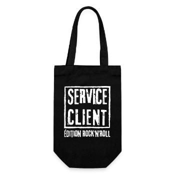 KUNDENSERVICE Rock N Roll Edition - Geschenkbeutel für Flaschen - Schwarz - Vorne