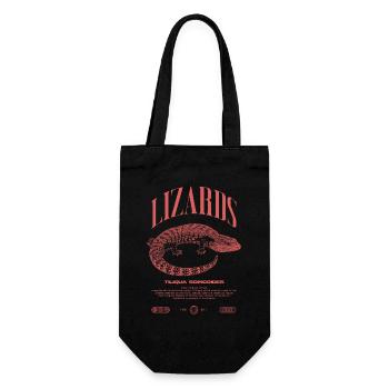 Blue Tongue Skink Reptile Keeper Streetwear - Geschenkbeutel für Flaschen - Schwarz - Vorne