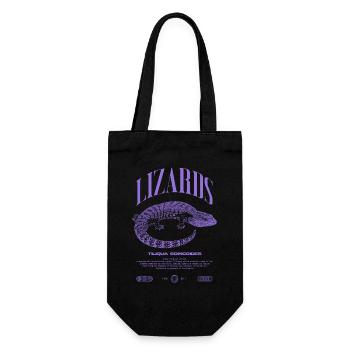 Blue Tongue Skink Reptile Keeper Streetwear - Geschenkbeutel für Flaschen - Schwarz - Vorne