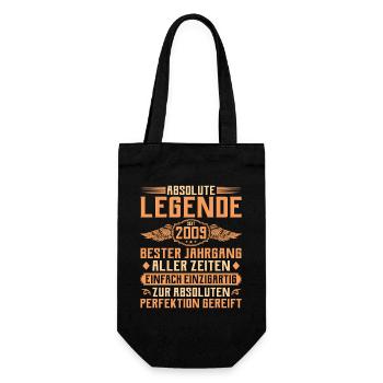 16. Geburtstag - Legende seit 2009 - Geschenkbeutel für Flaschen - Schwarz - Vorne