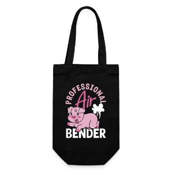 Public Fart Funny Inappropriate - Gift Bag for Bottles - black - Front