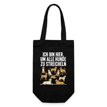 Humorous dog motif with text - Gift Bag for Bottles - black - Front