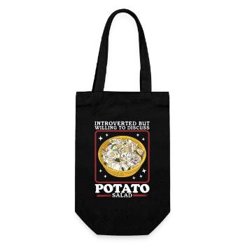 Kartoffelsalat Erdäpfelsalat Geschenk - Geschenkbeutel für Flaschen - Schwarz - Vorne