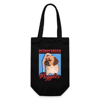 Cadeau pour propriétaire de chien Puggle Dogs - Sac à bouteille - noir - Devant