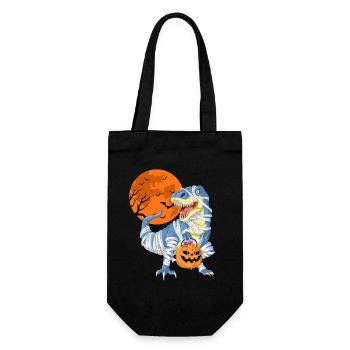 Halloween Dinosaurier Kostüm Design - Geschenkbeutel für Flaschen - Schwarz - Vorne