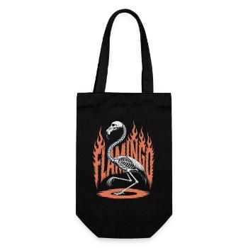 Flamingo Flames Skeleton Halloween - Gift Bag for Bottles - black - Front