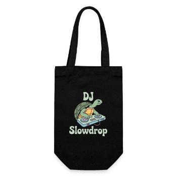 DJ Slowdrop Turtle At the Mixer Rave Vibes - Gift Bag for Bottles - black - Front
