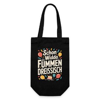 Already Widda Fümmen Dreissisch 50th birthday - Gift Bag for Bottles - black - Front