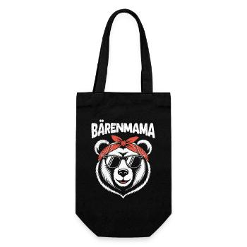 Expectant mother BEAR MAMA Soon to be mom Funny - Gift Bag for Bottles - black - Front