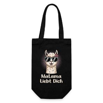 Bientôt maman MALAMA T'AIME Drôle - Sac à bouteille - noir - Devant