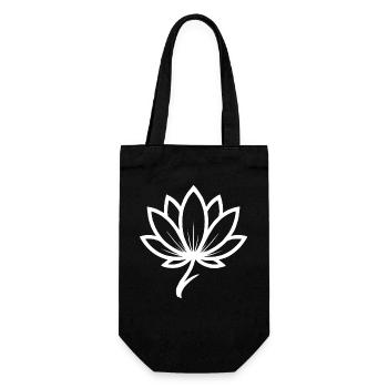 Bewusstsein Für Psychische Gesundheit Lotus - Geschenkbeutel für Flaschen - Schwarz - Vorne