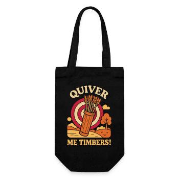 Quiver Me Timbers Funny Archer Archery - Gift Bag for Bottles - black - Front