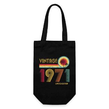 Vintage-Design im Stil der 1970er Jahre in limitierter Auflage - Geschenkbeutel für Flaschen - Schwarz - Vorne