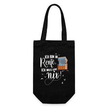 Chaise de plage Je suis à la retraite Je n'ai rien à faire - Sac à bouteille - noir - Devant