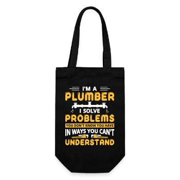Heating Engineer Heating Construction Plumber Plumber - Gift Bag for Bottles - black - Front