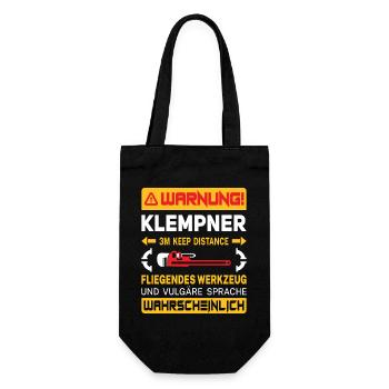 Heating Engineer Heating Construction Plumber Plumber - Gift Bag for Bottles - black - Front