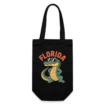 Florida Alligator - Gift Bag for Bottles - black - Front