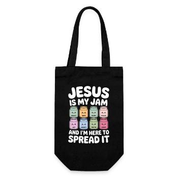 Jésus est ma confiture : foi, espoir, paix, - Sac à bouteille - noir - Devant