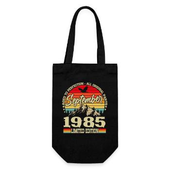 Le design d'anniversaire de septembre 1985 est parfait - Sac à bouteille - noir - Devant