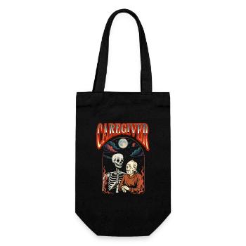 Nurse, geriatric care - Gift Bag for Bottles - black - Front