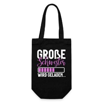 Big Sister Announcement Announcement Rainbow - Gift Bag for Bottles - black - Front