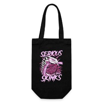Serious About Blue Tongue Skinks Reptile Keeper - Gift Bag for Bottles - black - Front