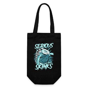 Serious About Blue Tongue Skinks Reptile Keeper - Gift Bag for Bottles - black - Front