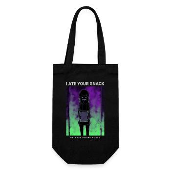 Gruseliges Anime Phonk I Ate Your Snack - Geschenkbeutel für Flaschen - Schwarz - Vorne