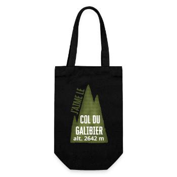 Col du Galibier Alt 2642 m - Gift Bag for Bottles - black - Front