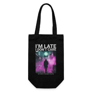 In the Late I Dont Care watch streetwear style - Gift Bag for Bottles - black - Front