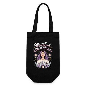  Manifest Like a Woman Women Empowerment Women's - Geschenkbeutel für Flaschen - Schwarz - Vorne