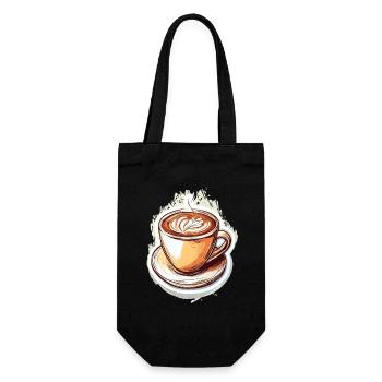 Kaffee - Geschenkbeutel für Flaschen - Schwarz - Vorne