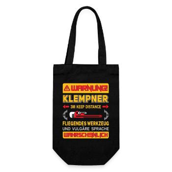 Heating Engineer Heating Construction Plumber Plumber - Gift Bag for Bottles - black - Front
