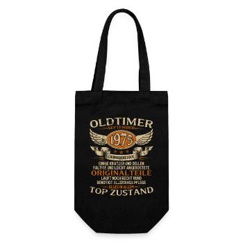 Cadeau d'anniversaire pour les 50 ans d'une voiture ancienne, septembre 1975 - Sac à bouteille - noir - Devant