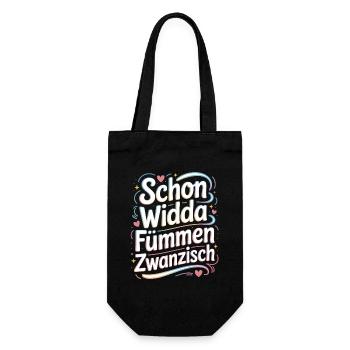 Already Widda Fümmen Zwanzisch 50th birthday - Gift Bag for Bottles - black - Front