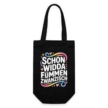 Already Widda Fümmen Zwanzisch 50th birthday - Gift Bag for Bottles - black - Front