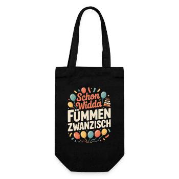 Already Widda Fümmen Zwanzisch 50th birthday - Gift Bag for Bottles - black - Front