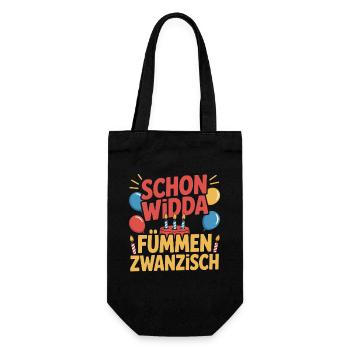 Already Widda Fümmen Zwanzisch 50th birthday - Gift Bag for Bottles - black - Front